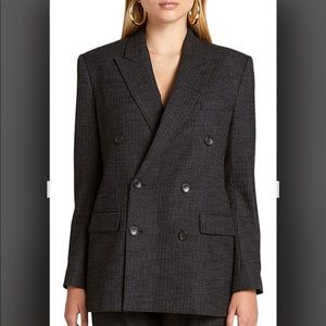 A.L.C Chadwick Metallic Stripe Double Breasted Blazer New.